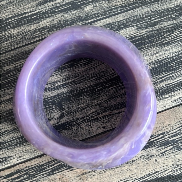 Purple Marbled Bangle Bracelet - Picture 4 of 4